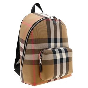 Burberry Jeff Backpack Check Canvas New